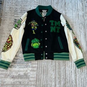 TMNT Kids Varsity Jacket - Black and Green